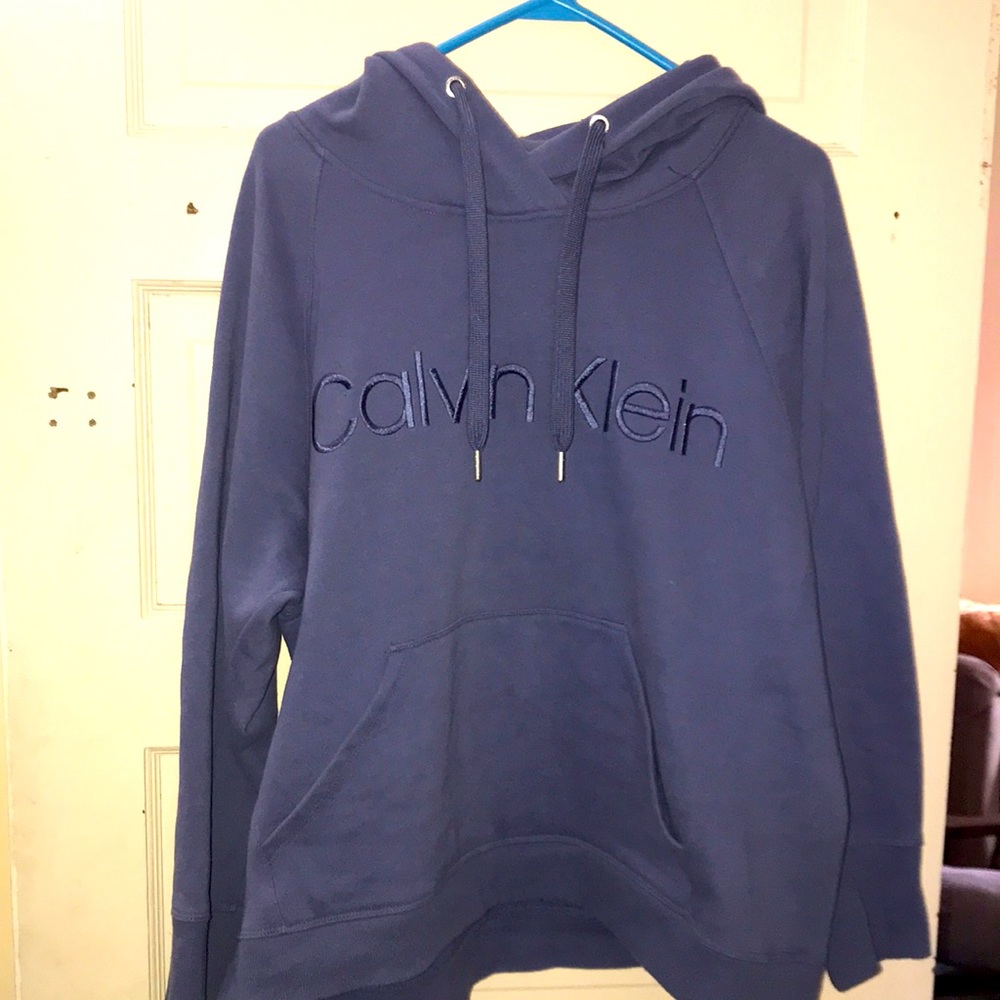 Women Calvin Klein dusty blue hoodie